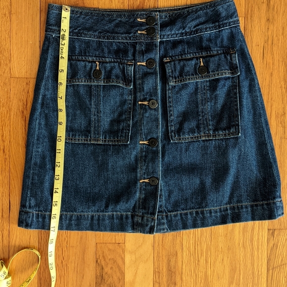 GAP Denim Button Front Mini Skirt Size 26 - Picture 4 of 6